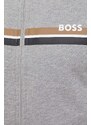 Βαμβακερή μπλούζα BOSS χρώμα: γκρι