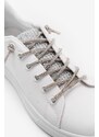 Olympic Stores Sneakers με Στρας στα Κορδόνια 022551 ΑΣΗΜΙ