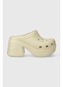 Παντόφλες Crocs Siren Clog χρώμα: μπεζ, 208547
