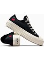 Πάνινα παπούτσια Converse Chuck Taylor All Star Lift χρώμα: μαύρο, A08862C