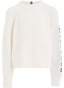 Παιδικό βαμβακερό πουλόβερ Tommy Hilfiger χρώμα: άσπρο