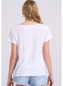 FUNKY BUDDHA Γυναικείο t-shirt με στρογγυλή λαιμόκοψη - The essentials
