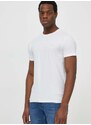 Βαμβακερό μπλουζάκι Gant ανδρικά, χρώμα: άσπρο
