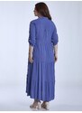 Celestino Μονόχρωμο maxi φόρεμα μπλε για Γυναίκα