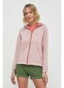 Αθλητική μπλούζα Jack Wolfskin Fernweh Hooded χρώμα: ροζ, με κουκούλα, 1711501