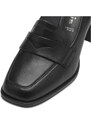 Tamaris Vegan Black Matt Ανατομικά Loafers με τακούνι Μαύρα (1-24438-41 020)