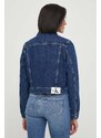 Τζιν μπουφάν Calvin Klein Jeans χρώμα: ναυτικό μπλε