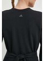 Μπλούζα για γιόγκα adidas Performance JOGA χρώμα: μαύρο, IP1255