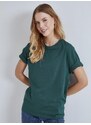 Celestino Unisex βαμβακερό t-shirt πετρολ για Γυναίκα