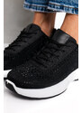 Ligglo Μαύρα Sneakers με Στρας & Γκλίτερ Διακόσμηση