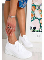 Ligglo Λευκά Sneakers με Πλατφόρμα σε Κάλτσα