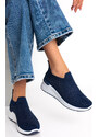 Ligglo Μπλε Sneakers σε Κάλτσα με Στρας