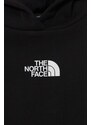 Παιδική βαμβακερή μπλούζα The North Face PO ZUMU HOODIE χρώμα: μαύρο, με κουκούλα