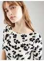 Lauren Ralph Lauren Μπλουζάκι 'JUDY' μαύρο / λευκό