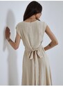Celestino Midi φόρεμα με δέσιμο μπεζ για Γυναίκα