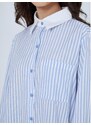Celestino Ριγέ πουκάμισο με τσέπη γαλαζιο για Γυναίκα