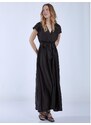 Celestino Κρουαζέ σατέν φόρεμα μαυρο για Γυναίκα