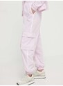 Παντελόνι φόρμας Guess ARLETH χρώμα: ροζ, V4GB01 WG2Q0