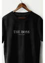 UnitedKind The Real Boss, T-Shirt σε μαύρο χρώμα
