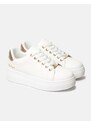 INSHOES Δίσολα sneakers με μεταλλικές λεπτομέρειες Λευκό/Σαμπανί