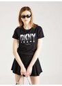 DKNY Μπλουζάκι γκρι / μαύρο / λευκό