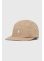 Βαμβακερό καπέλο του μπέιζμπολ Norse Projects Twill 5 Panel Cap χρώμα: μπεζ, N80.0126.0966
