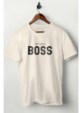 UnitedKind Lift Like A Boss, T-Shirt σε εκρού χρώμα
