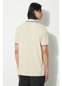 Βαμβακερό μπλουζάκι πόλο Fred Perry Twin Tipped Shirt χρώμα: μπεζ, M3600.U87
