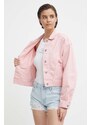 Τζιν μπουφάν Pepe Jeans χρώμα: ροζ