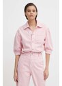 Ολόσωμη φόρμα τζιν Pepe Jeans χρώμα: ροζ