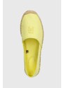 Εσπαντρίγιες Tommy Hilfiger EMBROIDERED FLAT ESPADRILLE χρώμα: κίτρινο, FW0FW07721