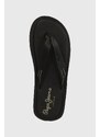 Σαγιονάρες Pepe Jeans PMS70141 χρώμα: μαύρο, SURF ISLAND
