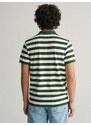 Gant Polo μπλούζα ριγέ κανονική γραμμή pine green βαμβακερό