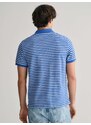 Gant Polo μπλούζα ριγέ κανονική γραμμή μπλε βαμβακερό