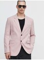 Σακάκι HUGO χρώμα: ροζ, 50514537