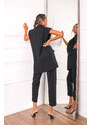 Joy Fashion House Enzo σετ γιλέκο-παντελόνι μαύρο