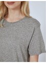 Celestino Unisex μελανζέ t-shirt με βαμβάκι γκρι για Γυναίκα