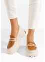 Zapatos Loafers γυναικεια Jiana μπεζ