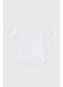 Παιδικό βαμβακερό πουκάμισο Pepe Jeans JAYME SS χρώμα: άσπρο
