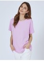 Celestino Μονόχρωμο oversized τ-shirt μωβ ανοιχτο για Γυναίκα