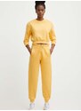 Παντελόνι φόρμας adidas χρώμα: κίτρινο, IW1284