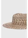Καπέλο Guess FEDORA χρώμα: καφέ, AW9495 COT01