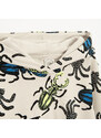 COOL CLUB Φούτερ με κουκούλα μπεζ με στάμπα σκαθάρια και αράχνες