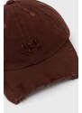 Καπέλο 424 Distressed Baseball Hat χρώμα: καφέ, FF4SMY01CP-TE003.770
