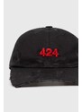 Βαμβακερό καπέλο του μπέιζμπολ 424 Distressed Baseball Hat χρώμα: μαύρο, FF4SMY01BP-TE002.999