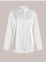 Celestino Σατέν μονόχρωμο πουκάμισο λευκο για Γυναίκα
