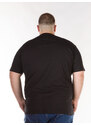 Double Ανδρικό T-Shirts Plus Size - Μαύρο