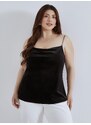 Celestino Βελούδινη ντραπέ μπλούζα μαυρο για Γυναίκα
