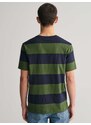 Gant T-shirt ριγέ κανονική γραμμή pine green βαμβακερό