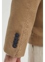 Βαμβακερό blazer Sisley χρώμα: καφέ